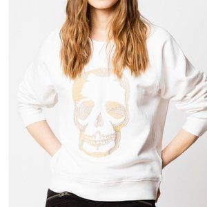 Zadig And Voltaire Upper Skull Embroidered Top M - image 1